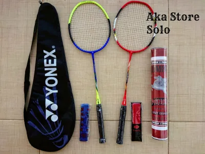 Bergaransi Paket Murah Raket Badminton Bulutangkis Berlogo PBSI Murah Berkualitas Bonus Grip Handuk