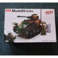 Mainan balok sluban tank model bricks Wiesel armoured weapons B0750. 