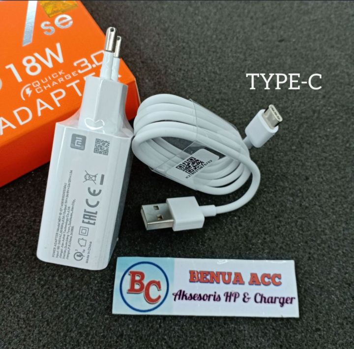 Charger Xiaomi Redmi Note Note Pro Mi Mi Se Mi Se Mi Lite Mi  Mi Mi A2 Mi 6X Poco F1 Fast Charging 18W Type C Lazada Indonesia
