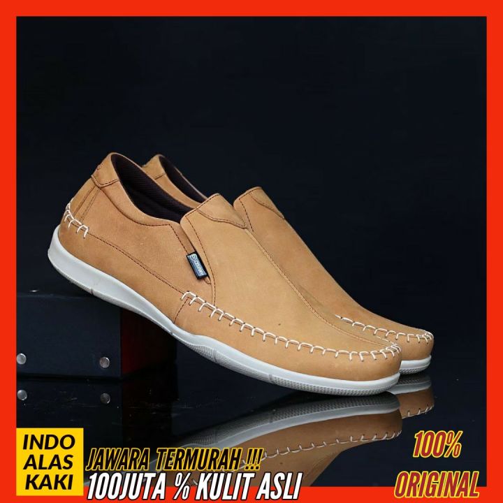 Sepatu Pria Kulit Original Sepatu Slip On Pria Trendy Kulit Sepatu