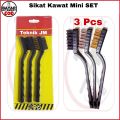 PROMO Sikat Kawat Mini Set [ 3 Pcs ] Nylon - Baja - Kuningan Model Sikat Besi Wire Brush. 