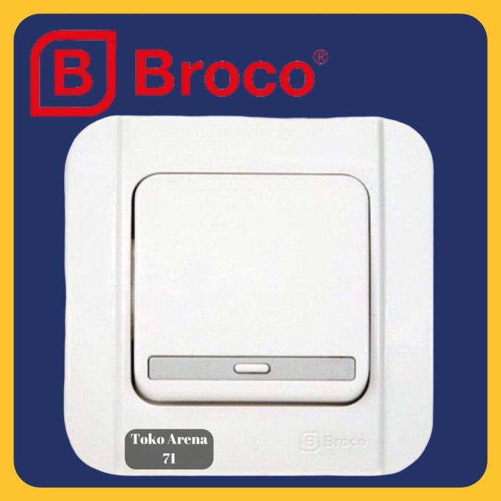 BROCO GALLEO IB TANAM SAKLAR ENGKEL PUTIH G161 / SAKLAR TUNGGAL INBOW BROCO GALLEO WHITE G16155S