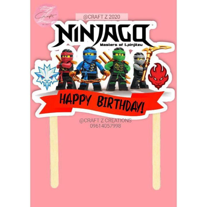 Ninjago best sale cake decorations