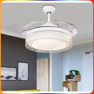 [BH 5 năm - Động cơ lõi đồng DC 6 cấp độ gió] Quạt trần đèn dấu cánh hiện đại3 chế độ ánh sáng điều kiển từ xa -GER 51