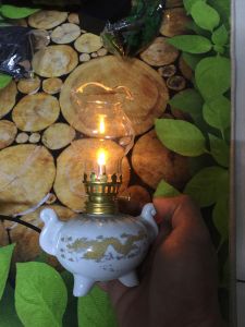 Đèn thờ dầu điện 220v bóng led  ánh sáng vàng đẹp