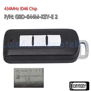2 Buttons OEM Smart Remote Car Key Fob 434MHz ID46 Chip for Mitsubishi Lancer Outlander P/N: G8D-644M-KEY-E 2 / G8D-744M-KEY-E 4
