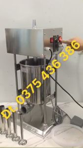 Máy đùn xúc xích công nghiệp nhồi 2 đầu lòng dồi lạp xưởng 10L chạy điện 220v