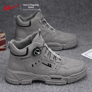 Warrior | New Spring High-top British Style Casual Rotating Buckle Tactical Work Boots