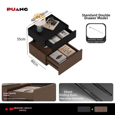Puang | Aesthetic Security Bedside Cabinet With Secret Drawer