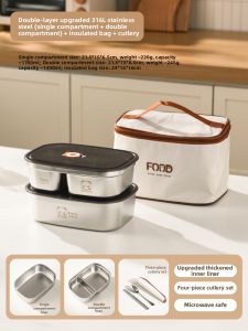 CHUANGSHUNFU | Microwavable Insulated Bento Box Student and Office Use