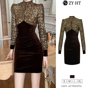 ZYHT EraVogue Womens Dresses Velvet Dresses Mini Dresses Vintage Dresses Formal Occasion Dresses Party Dresses Work Dresses Birthday Party Dresses 91391
