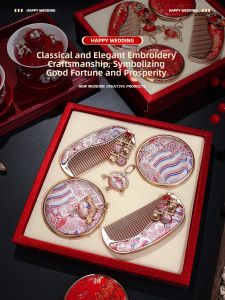 XIKUNLE | Newlywed Gift Set Bridal Dowry Combs and Mirrors