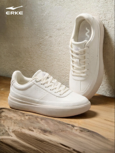 Erke | Versatile White Canvas Shoes Men