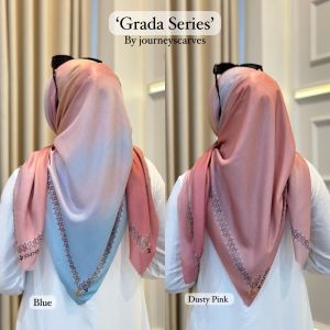 JILBAB JOURNEY GRADA DUSTY PINK BLUE