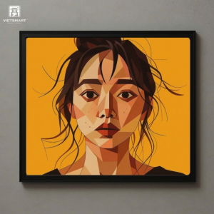 Tranh Nghệ thuật "Trầm Tư" VIETSMART ART - Acrylic 70 x 80cm