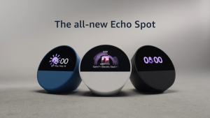 Amazon Echo Spot 2024 - Smart Alarm Clock with Alexa Bluetooth Wireless Speaker
