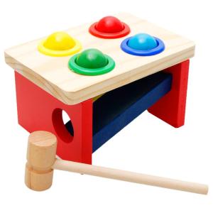 MWZ | Educational Intellectual Development Wooden Ball Beating Platform Color Matching Multifunctional Toy