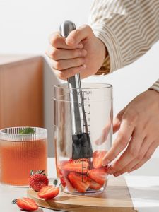BEST HOME 1pc 21cm Bar DIY Long Stainless Steel Mixer Tool Juice Stirrer Ice Crusher Cocktail Fruit Muddler Masher Mojito Drink