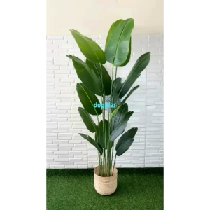 Pohon Artificial Pohon Hias Pisang T180 Latex Cover Pot Rotan Ulir Dekorasi Studio Hiasan Ruangan Aesthetic