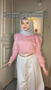 Kemeja Bahan Katun Lengan Panjang Model Korean Kekinian