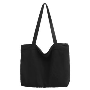 2025 New Lazy Large Capacity Retro Canvas Tote Bag Simple Quality Japanese Style Single Shoulder Bag for Women Casual Pure Color