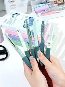 6PCS/Box 0.5mm Black Ink Press Type Quick Drying Neutral Pen Student Specific