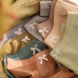 Quần lót nữ Cotton kháng khuẩn cao cấp đính nơ Freeship Quần lót nữ viền ren co giãn 4 chiều - Quần chip nữ - Quần xì nữ - Quần lót của nữ - QL12