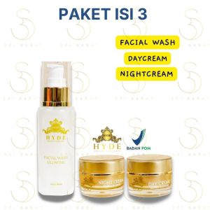 NEW FORMULA PAKET SKINCARE GLOWING HYDE BEAUTY ISI 5 SERUM CREAM FORTE (FREE POUCH)