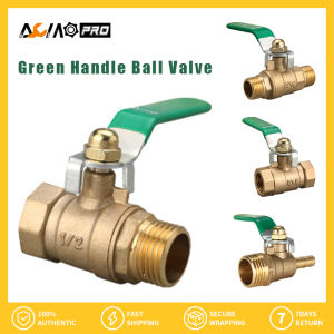 Aumopro 1 cái đồng thau ngắt van bi dầu điều khiển nhiên liệu xăng khí phụ kiện đường ống ống nối khí nén vòi nước Công tắc nước fillet van nước Van ống nước (1/4 "3/8"1/2 "3/4"1 ")