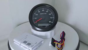 Rhaxel Gauge Set of GPS Speedometer Tachometer with Fuel Level Oil Pressure Water TempVoltmeter with 7 Colors Backlight for Car