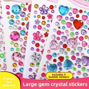 Jewel Cartoons Princess Girls 3D Decorative Stickers