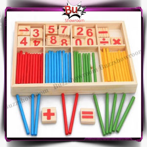 Intelligence Stick Wooden Mainan Belajar Berhitung Anak Matematika