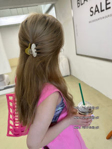 Fashionable Half-Up Hair Clip Color Block Shark Bite Hair Accessories Gentle Acetate Hairpins for Women Hair Styling Hair Decorations