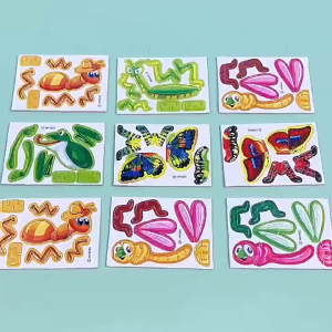 30Pcs Puzzle Toys wholesale Kids Educational Handmade Insect Puzzle Toy Jigsaw Lootbag Filler