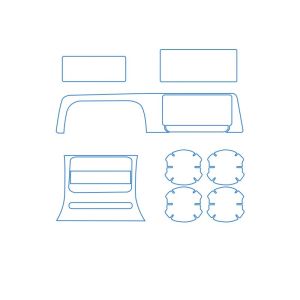 For Kia Sonet 2024 Dashboard Multimedia Navigation Transparent Anti-Scratch Protection Film Modification