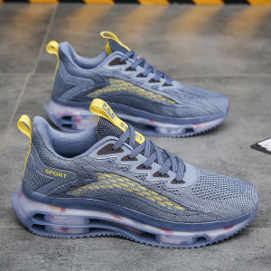 Large Size Mens Running Shoes Breathable Mesh Upgraded Air Cushioning Casual Sporty Dad Shoes Shock Absorption Comfortable