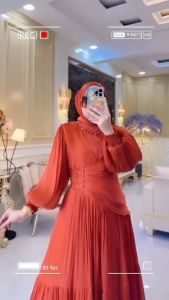 Dress Kondangan 2024 / Delisha Maxy Bahan Shimer Apk Payet / Dress Mewah Model Terbaru bisa COD