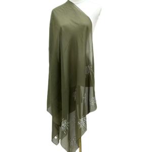 Jifang Shimmer Rhinestones Shimmer ฟองดอกไม้ไฟผ้าคลุมไหล่ผ้าชีฟองผ้าพัชมีนามุสลิมผ้าคลุมไหล่ฮิญาบ QT23