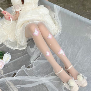 Lolita Pure Desire ระเบิดกํามะหยี่ Tights สไตล์หวานด้านเดียวเป้าฤดูร้อนบางเฉียบกางเกงถุงน่องไนลอน