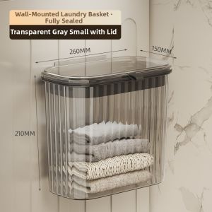 youqin | Bathroom Hangable Lidded Clothes Storage Basket
