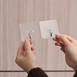 Hithome ตะขอติดผนัง ที่แขวนติดผนัง ทรงวงกลม ตะขอแขวนติดผนัง ตะขออเนกประสงค์ กาวแน่น 1ชิ้้น