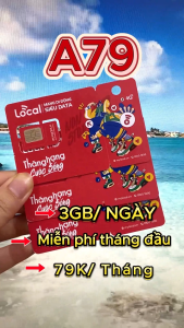 Sim 4G Mobifone Local A79 Tặng 3GB Tốc Độ Cao Mỗi Ngày Không Giới Hạn App Truy Cập Miễn Phí Tháng Đầu Không Cần Nạp Tiền | FREESHIP - CHƯA KÍCH HOẠT