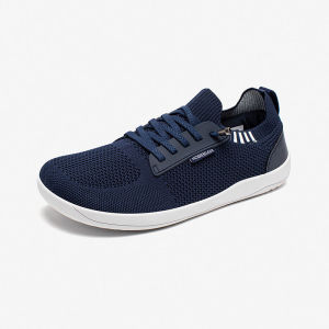 HOBIBEAR | Wide-toe Roomy Barefoot-like Easy-on Black Canvas Shoe