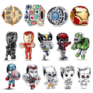 Disney | Hot Sale Disney Lron Man Character 925 Silver Charms Beads Fits 3mm Original Bracelet Necklace DIY Fine Jewelry For Womens Gifts