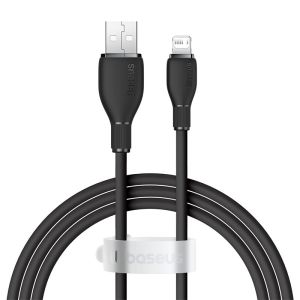 BASEUS | Baseus TPE 2.4A Fast Charging USB Cable for iPhone 14 13 Pro Max Xs Xr X 8 Plus Cable for iPhone iPad Air Mini 4 Charger Cable