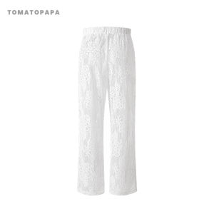 TOMATOPAPA | Handmade Custom Italian Lace Half-Open Neck Lace-Up Set