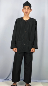 Set Pangsi Salontreng Pria Dewasa Warna Hitam Bigsize Free COD