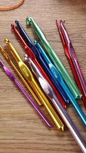 14Pcs/Set Jarum Rajut / Crochet Hook / Hakpen Aluminium / Alat Bantu Jahit