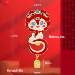 2025 Snake Year New Year Refrigerator Sticker Chinese Style Three-dimensional Sticker For Spring Festival