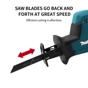 Makita | Makita DJR189 18V Cordless Reciprocating Saw – Brushless Portable Power Tool for Wood & Metal Cutting